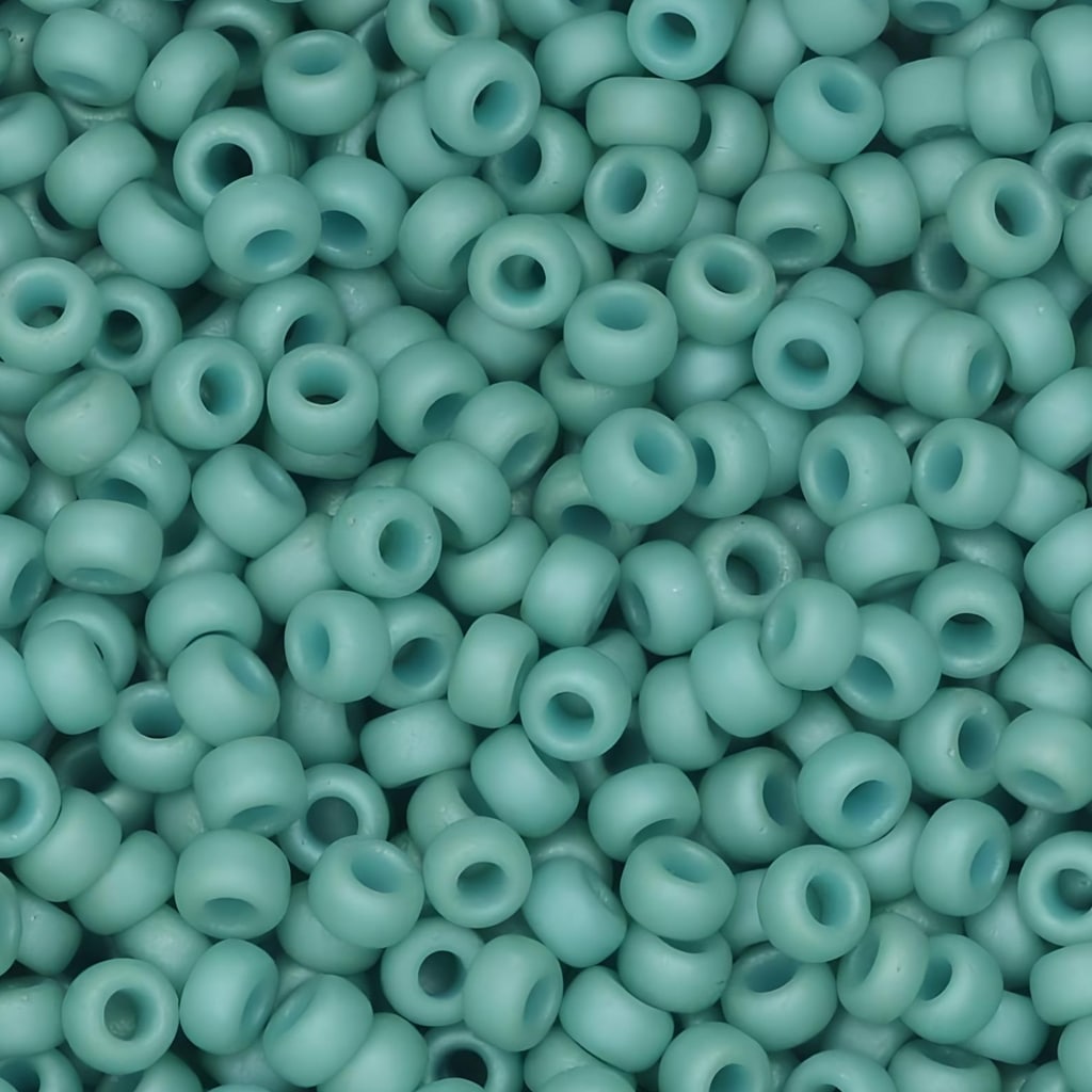 Miyuki Round Seed Beads Size 11/0 Matte Fancy Frosted Pale Seafoam 23GM