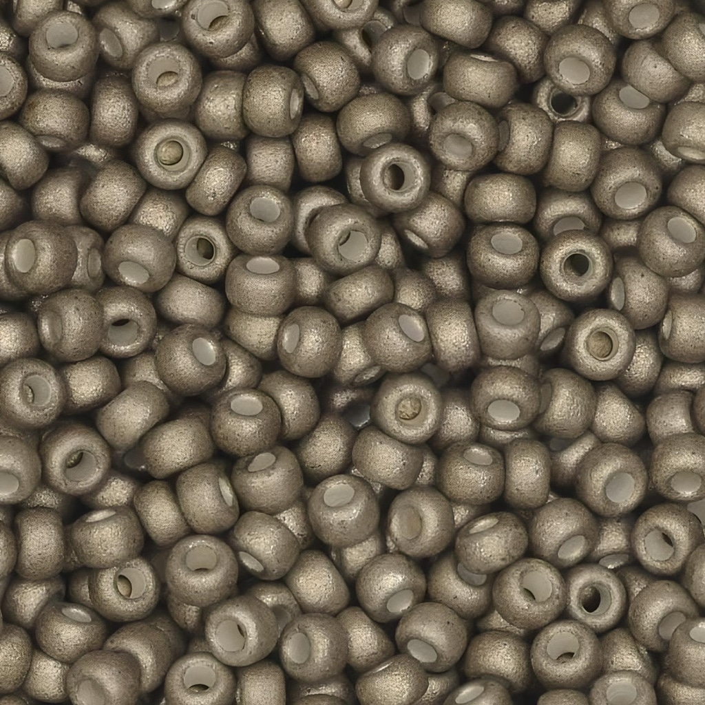 Miyuki Round Seed Beads Size 11/0 Matte Metallic Silver 23GM
