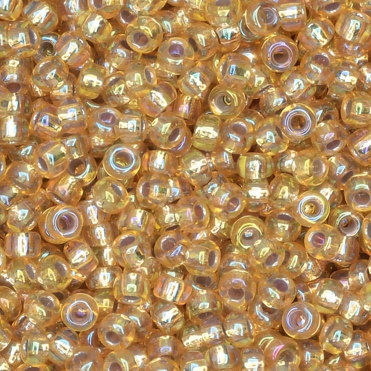 Miyuki Round Seed Beads Size 11/0 Silver Lined Gold AB 23.5GM