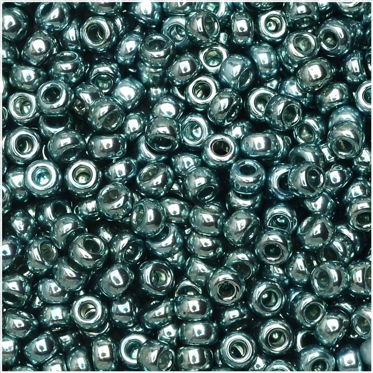 Miyuki Round Seed Beads Size 11/0 Galvanized Dark Blue-Gray