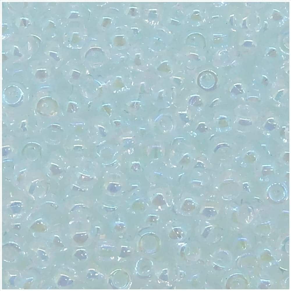 Miyuki Round Seed Beads Size 11/0 Light Ice Blue Lined Crystal AB 24GM
