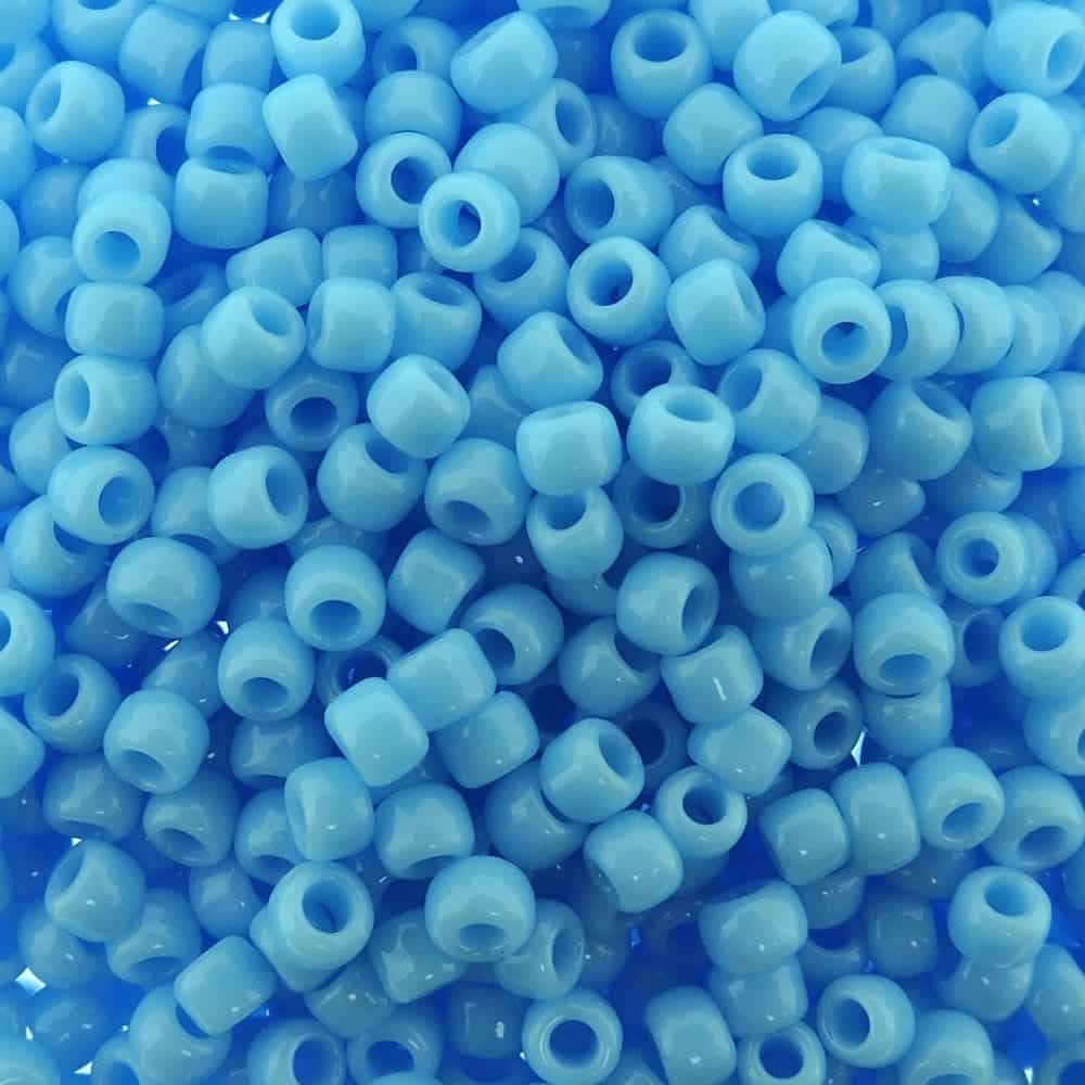 Toho Seed Beads Round Size 8/0 Opaque Turquoise Blue 28GM 8-43