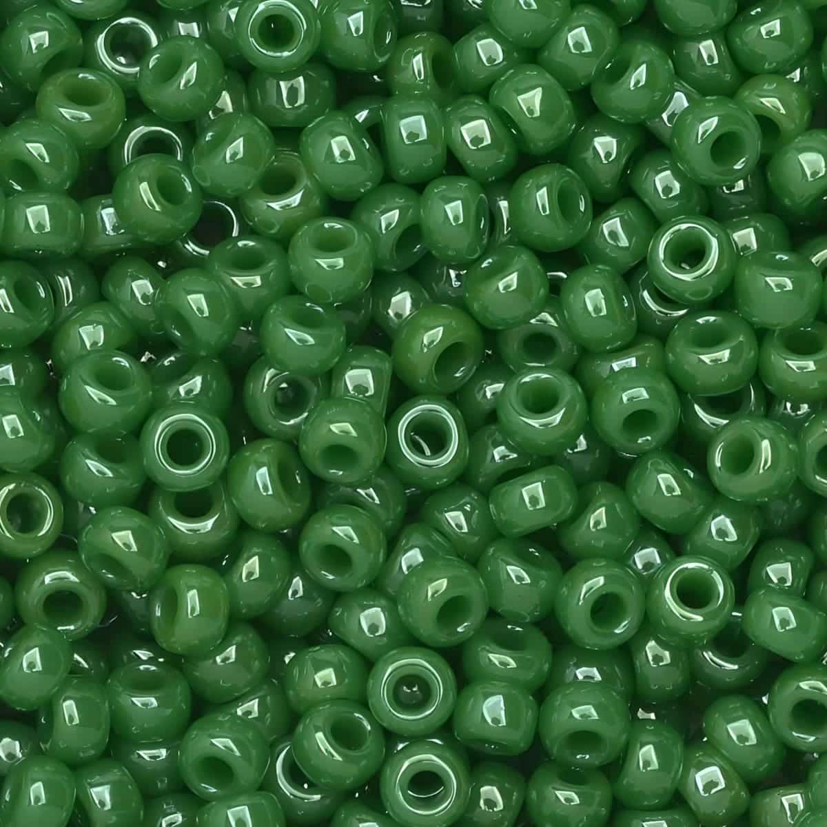 Miyuki Round Seed Beads Size 11/0 Opaque Jade Green Luster 24GM