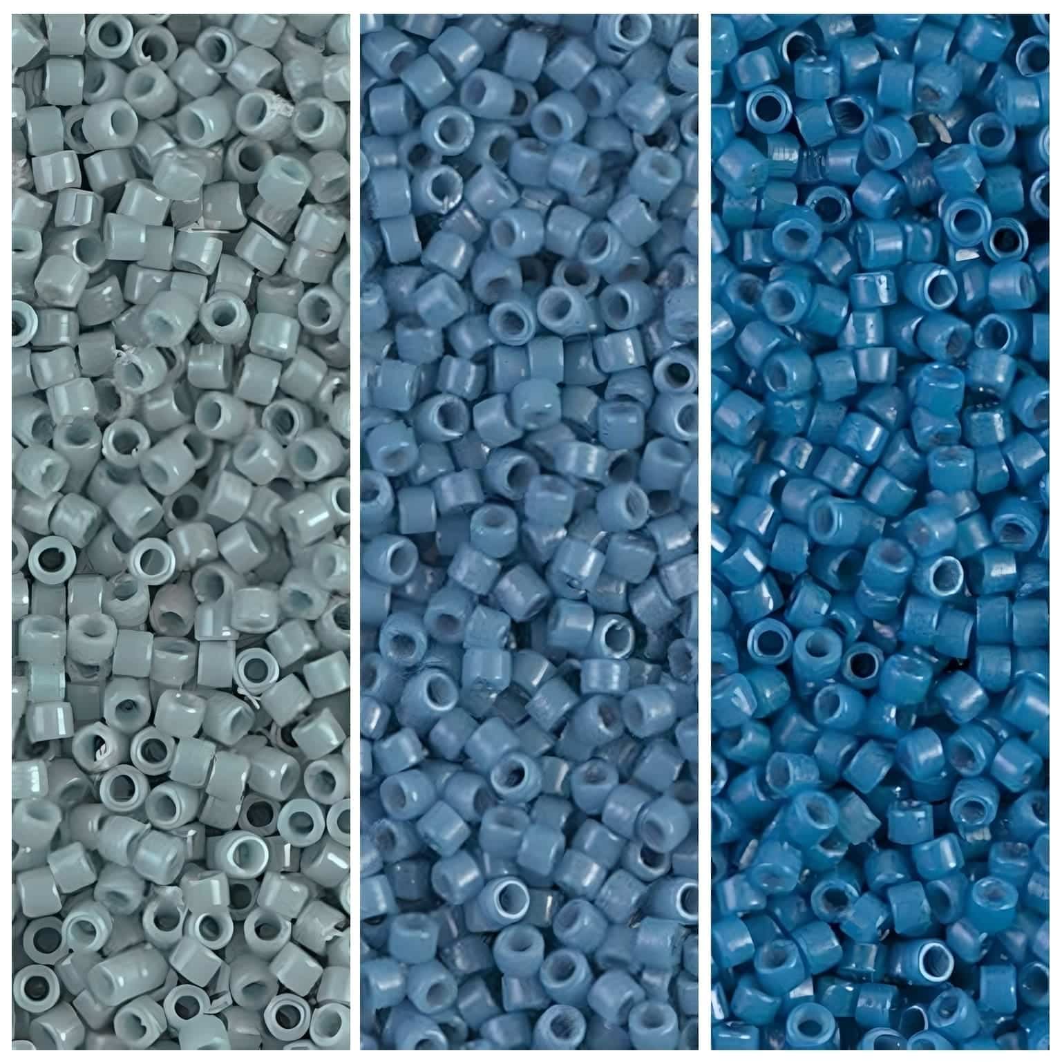 Set of 3 Colors, 21.6GM, Miyuki Delica Seed Beads 11/0 DB2129 DB2132 DB2135
