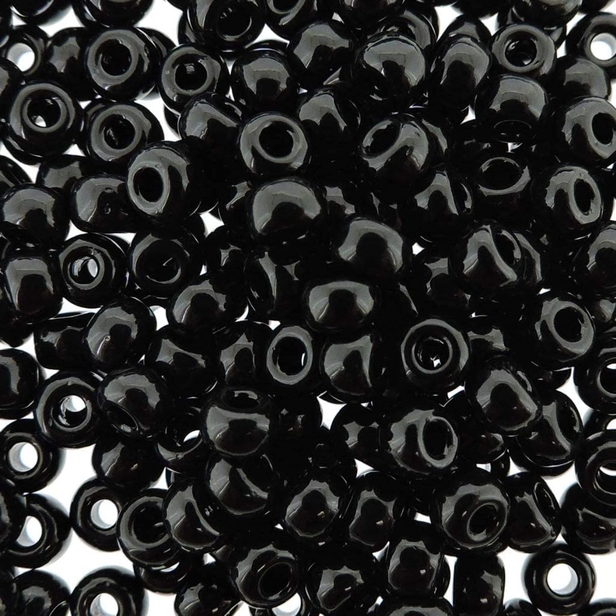 Miyuki Round Seed Beads 6/0 Black BULK 50GM 6-401