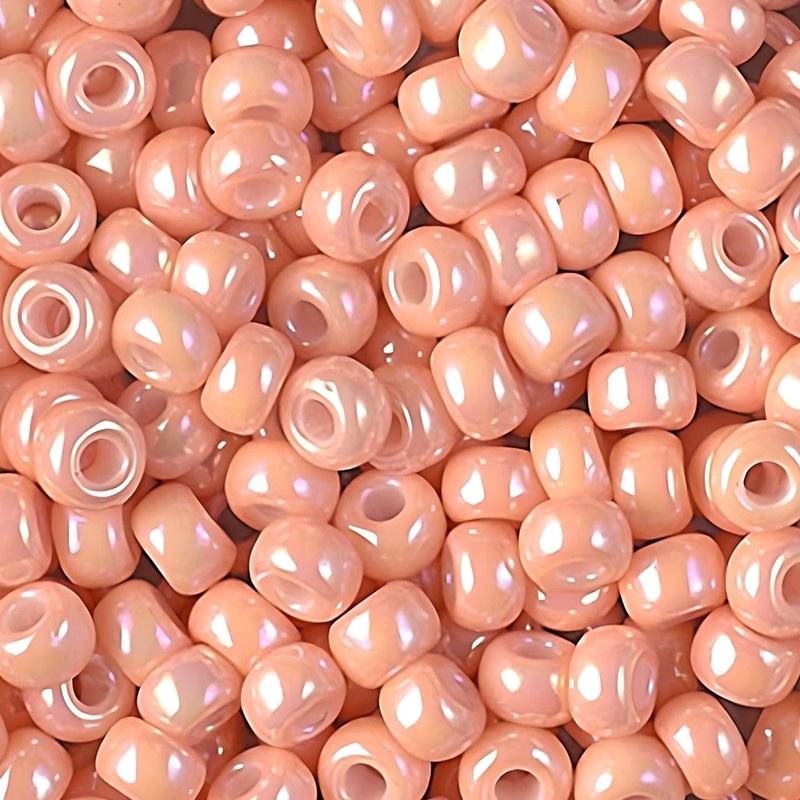 Miyuki Round Seed Beads 6/0 Opaque Peach Luster 20GM 6-596