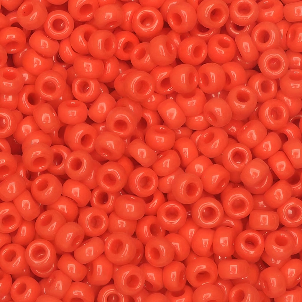 Miyuki Round Seed Beads Size 11/0 Opaque Vermillion Red 24GM