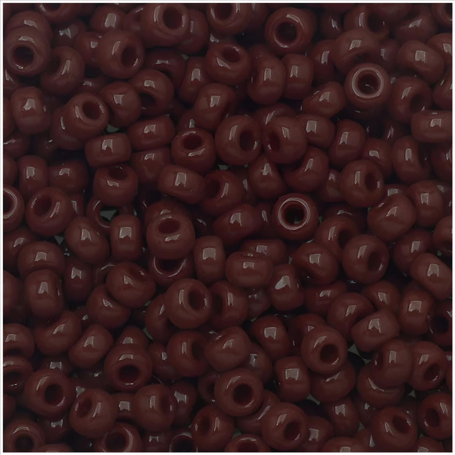 Miyuki Round Seed Beads Size 11/0 Opaque Chocolate Brown 24GM