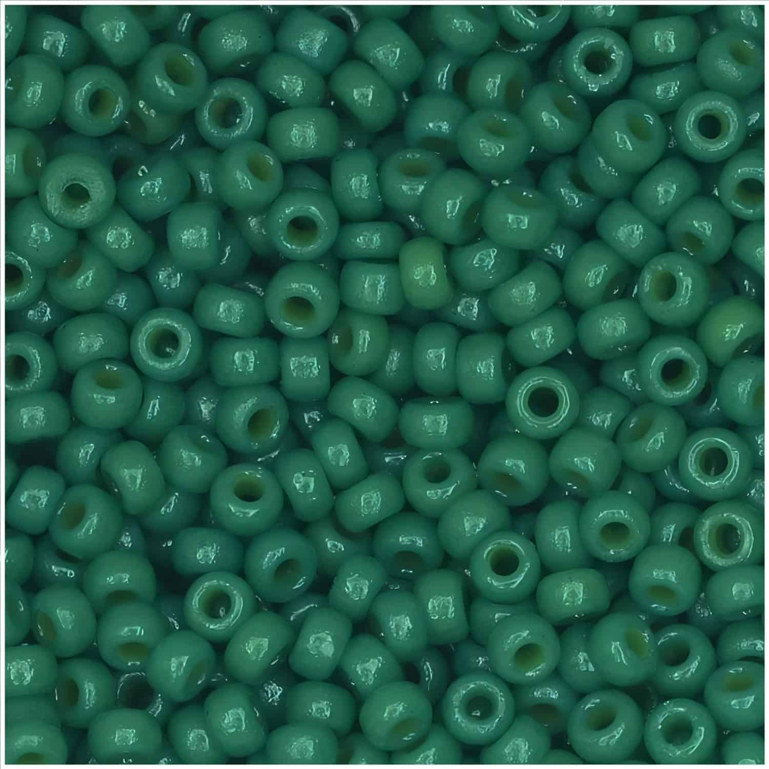 Miyuki Round Seed Beads Size 11/0 Duracoat Opaque Deep Green 23GM