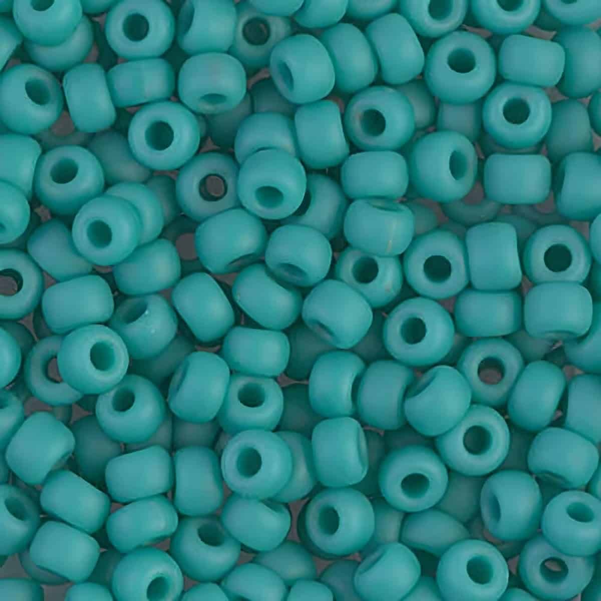 Miyuki Round Seed Beads Size 8/0 Matte Opaque Turquoise 22GM