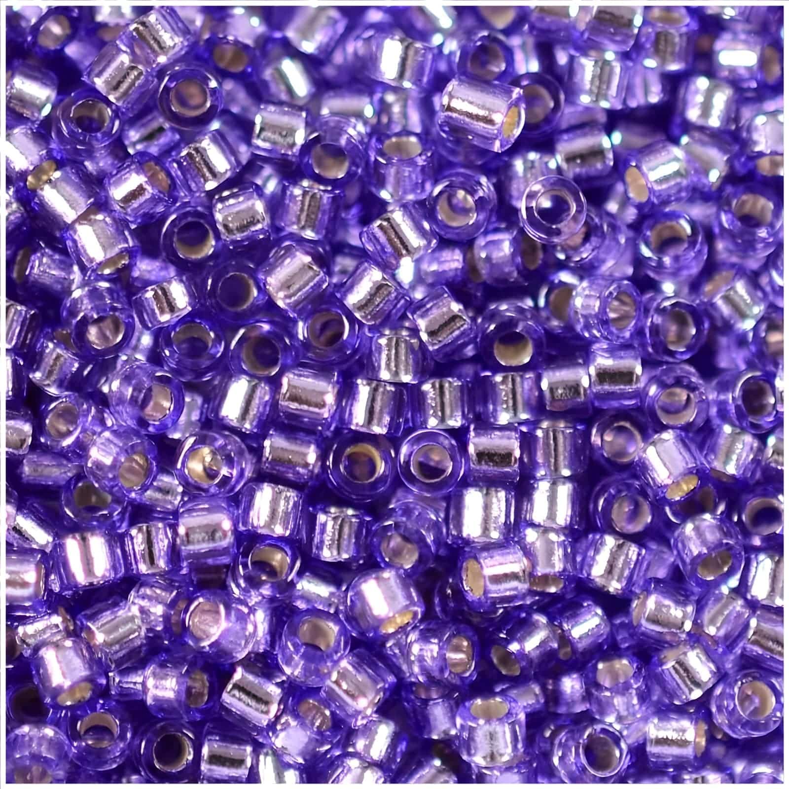DB1347 Miyuki Delica Seed Beads 11/0 Silver Lined Lilac 7.2GM