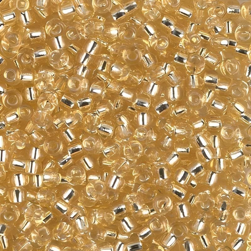 Miyuki Round Seed Beads Size 8/0 Silver Lined Light Gold 22GM