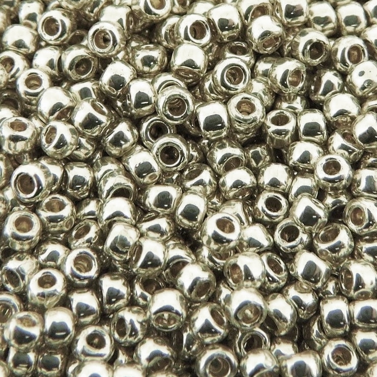 Toho Seed Beads Round Size 11/0 25GM PermaFinish Galvanized Aluminum Silver 11-PF558