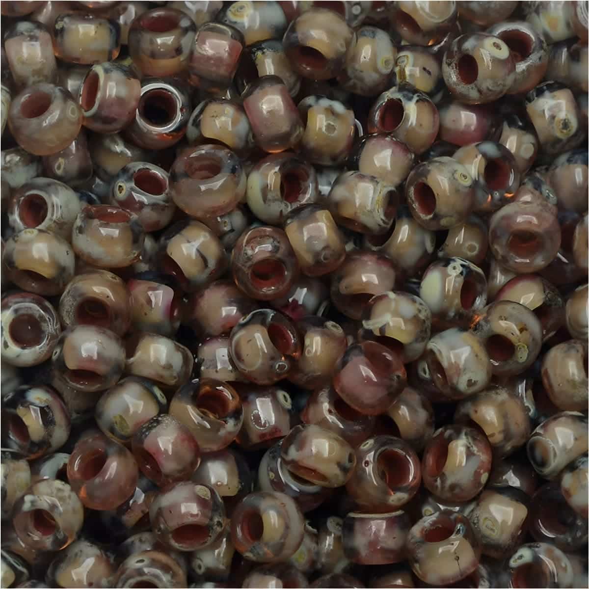 Miyuki Round Seed Beads Size 11/0 Picasso Tr Lt Smokey Topaz 23GM