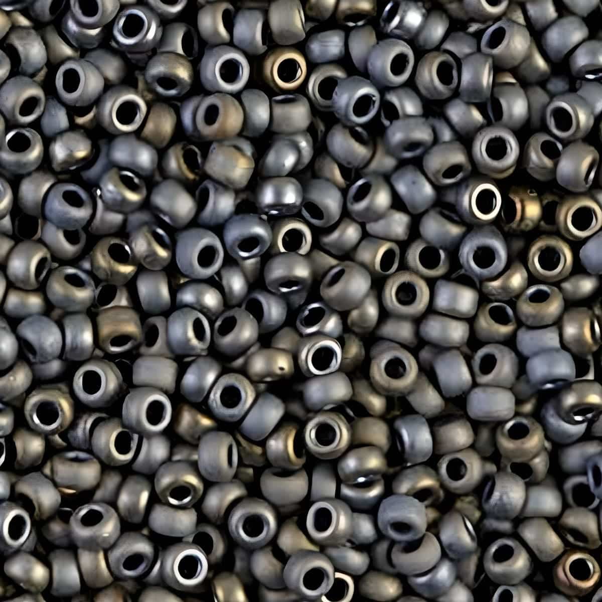 Miyuki Round Seed Beads Size 11/0 Matte Metallic Silver Gray 24GM