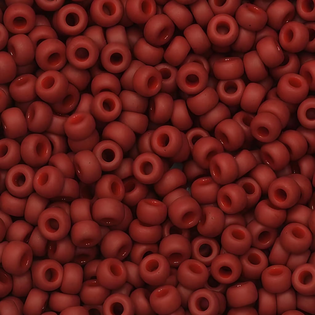 Miyuki Round Seed Beads Size 11/0 Matte Metallic Dark Red Maroon 24GM