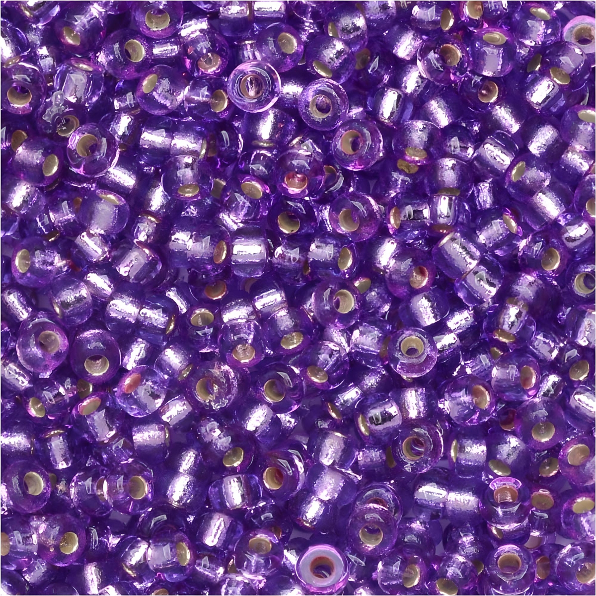 Miyuki Round Seed Beads Size 11/0 Duracoat Silver-Lined Lavender 23GM
