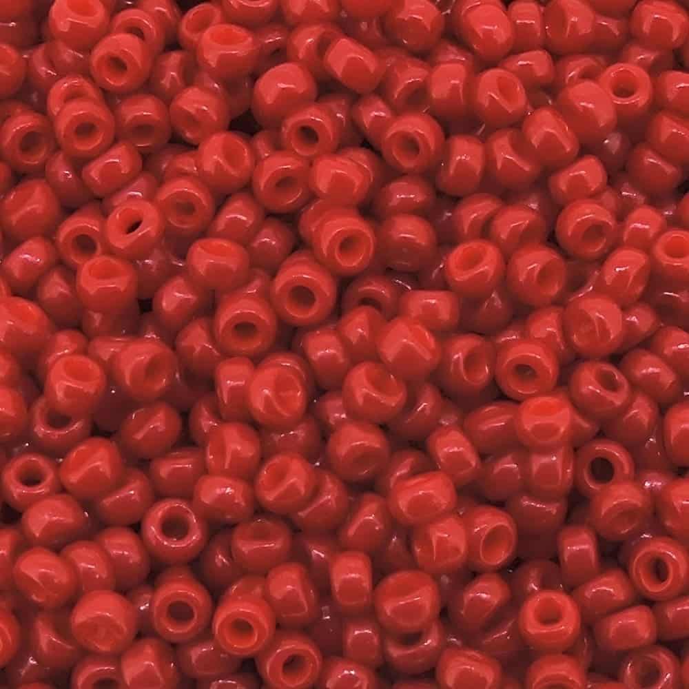 Miyuki Round Seed Beads Size 11/0 Opaque Red 24GM