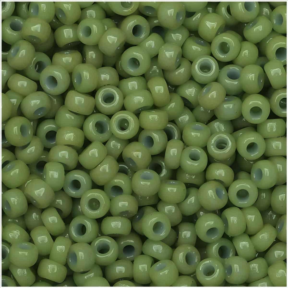 Miyuki Round Seed Beads Size 11/0 Duracoat Opaque Spring Green 23GM
