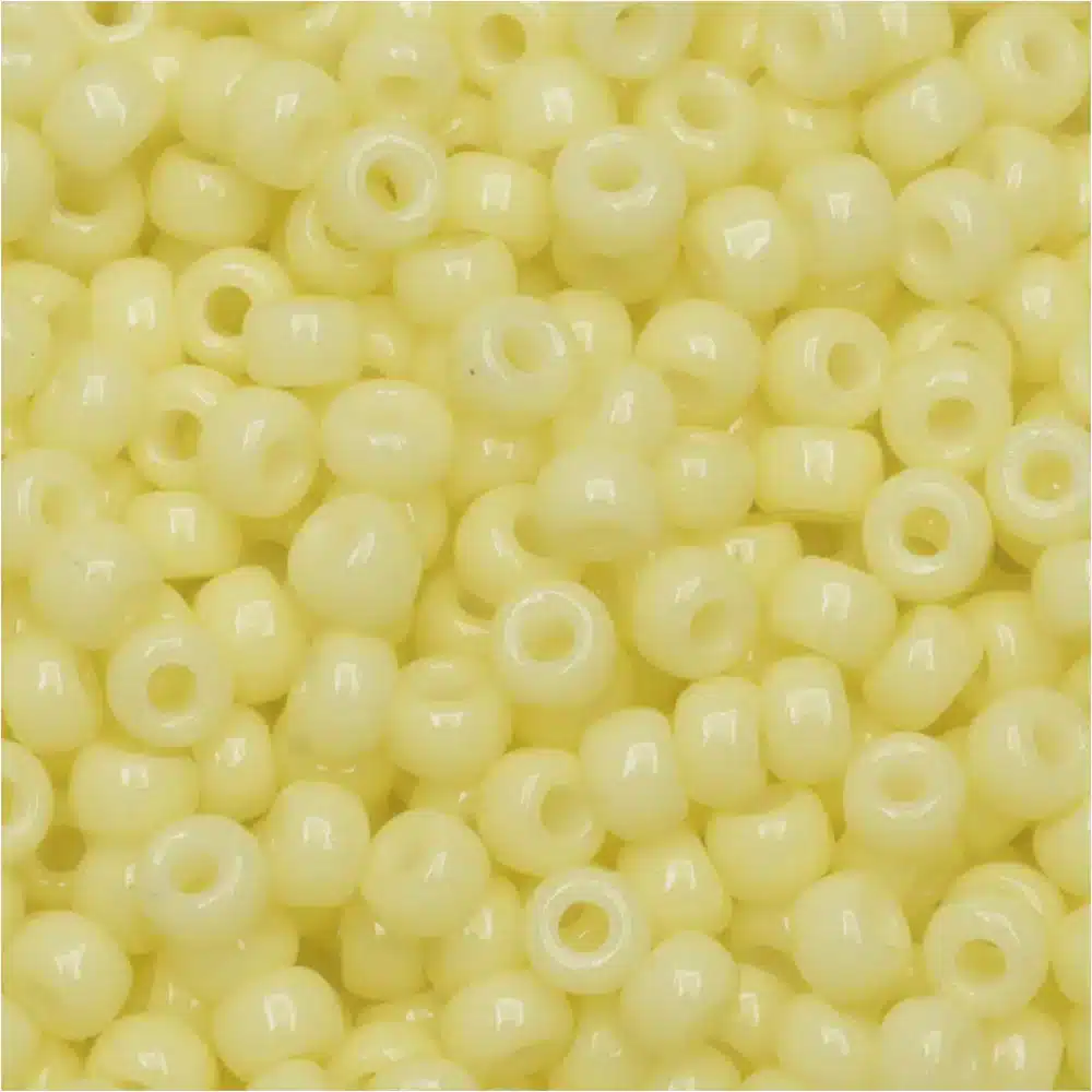 Miyuki Round Seed Beads Size 11/0 Duracoat Opaque Pale Yellow 23GM