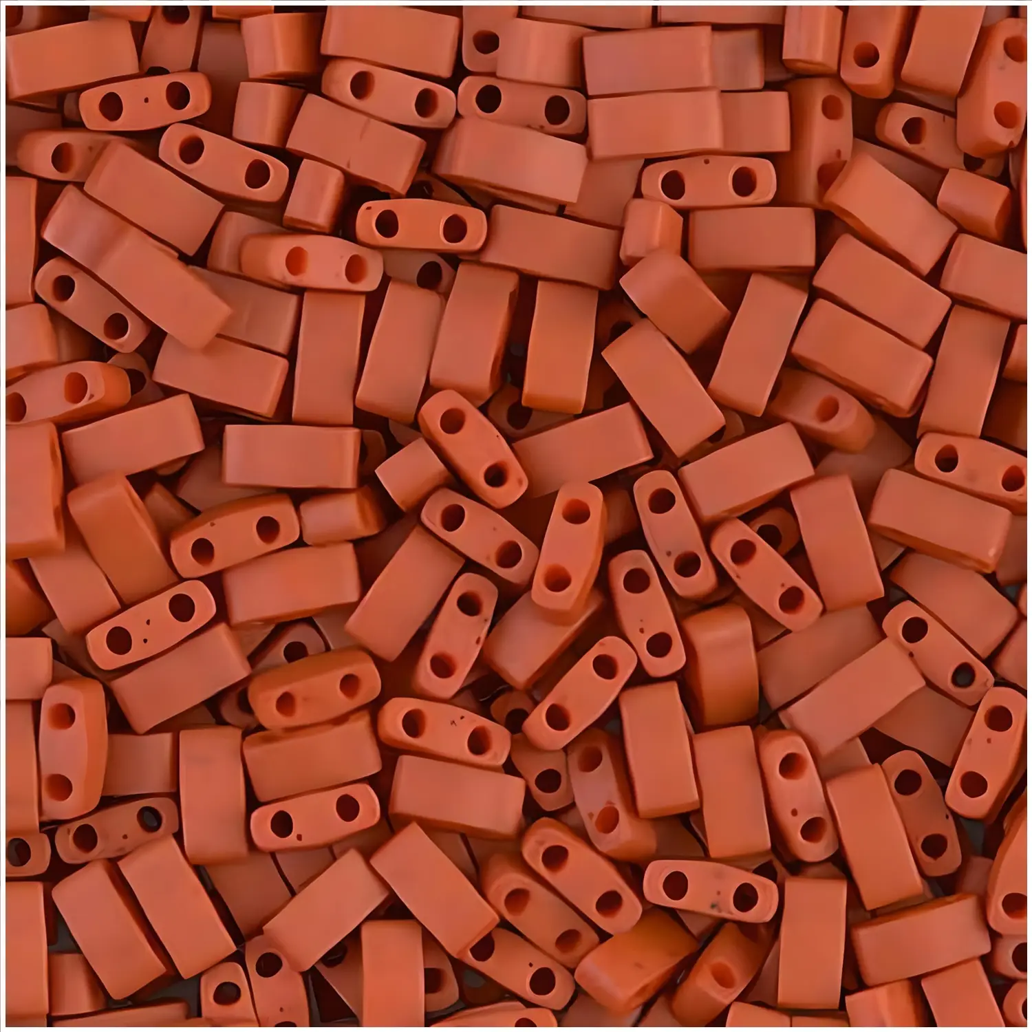 Miyuki Half Tila Beads 2.3 x 5mm 7.8GM Burnt Sienna
