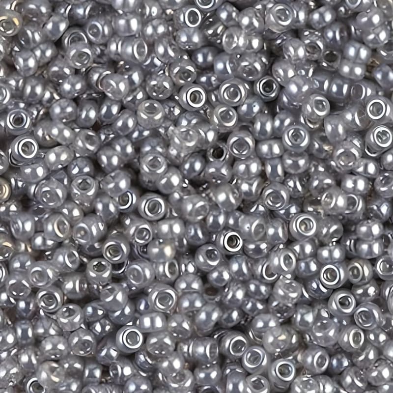 Miyuki Round Seed Beads Size 11/0 Silver Gray Luster 24GM