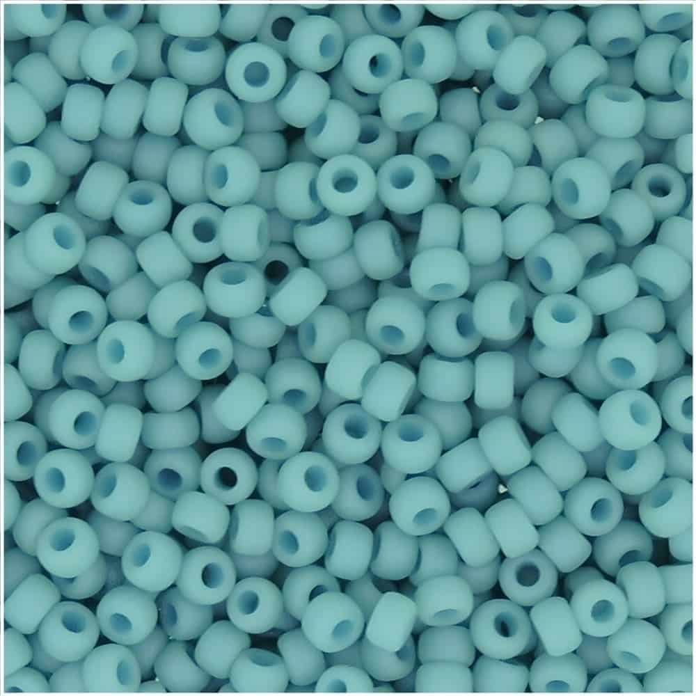 Miyuki Round Seed Beads Size 11/0 Fancy Frosted Pale Seafoam Blue 22.5GM