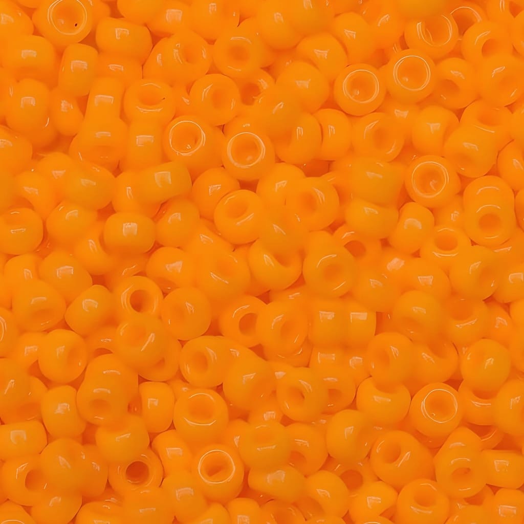 Miyuki Round Seed Beads Size 11/0 Opaque Light Orange 24GM