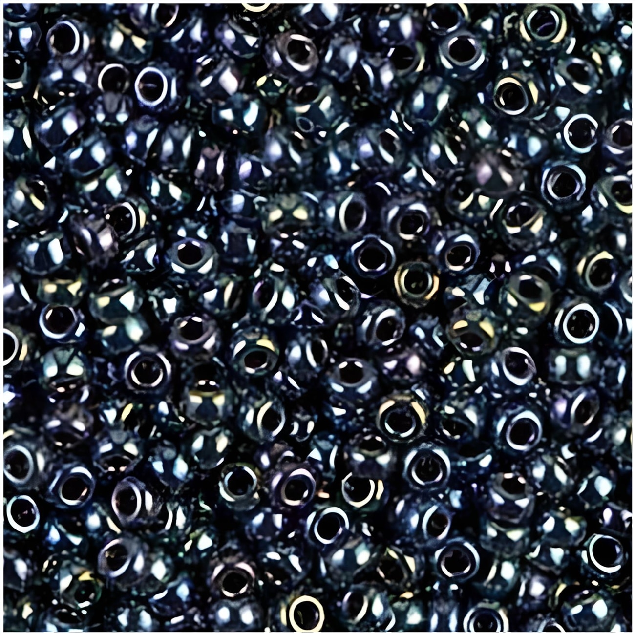 Miyuki Round Seed Beads Size 11/0 Gunmetal Iris 24GM