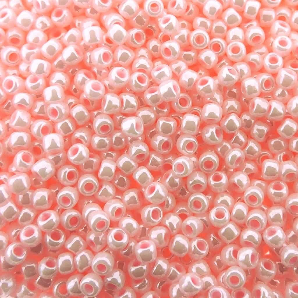 Toho Seed Beads Round Size 11/0 28GM Lustered Baby Pink 11-126