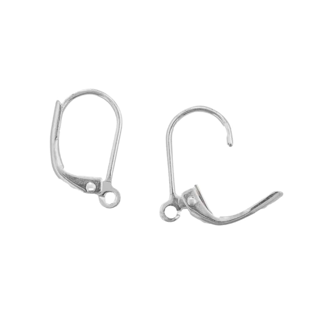 Beadalon Lever Back Earrings Plain Silver Plated 6pcs