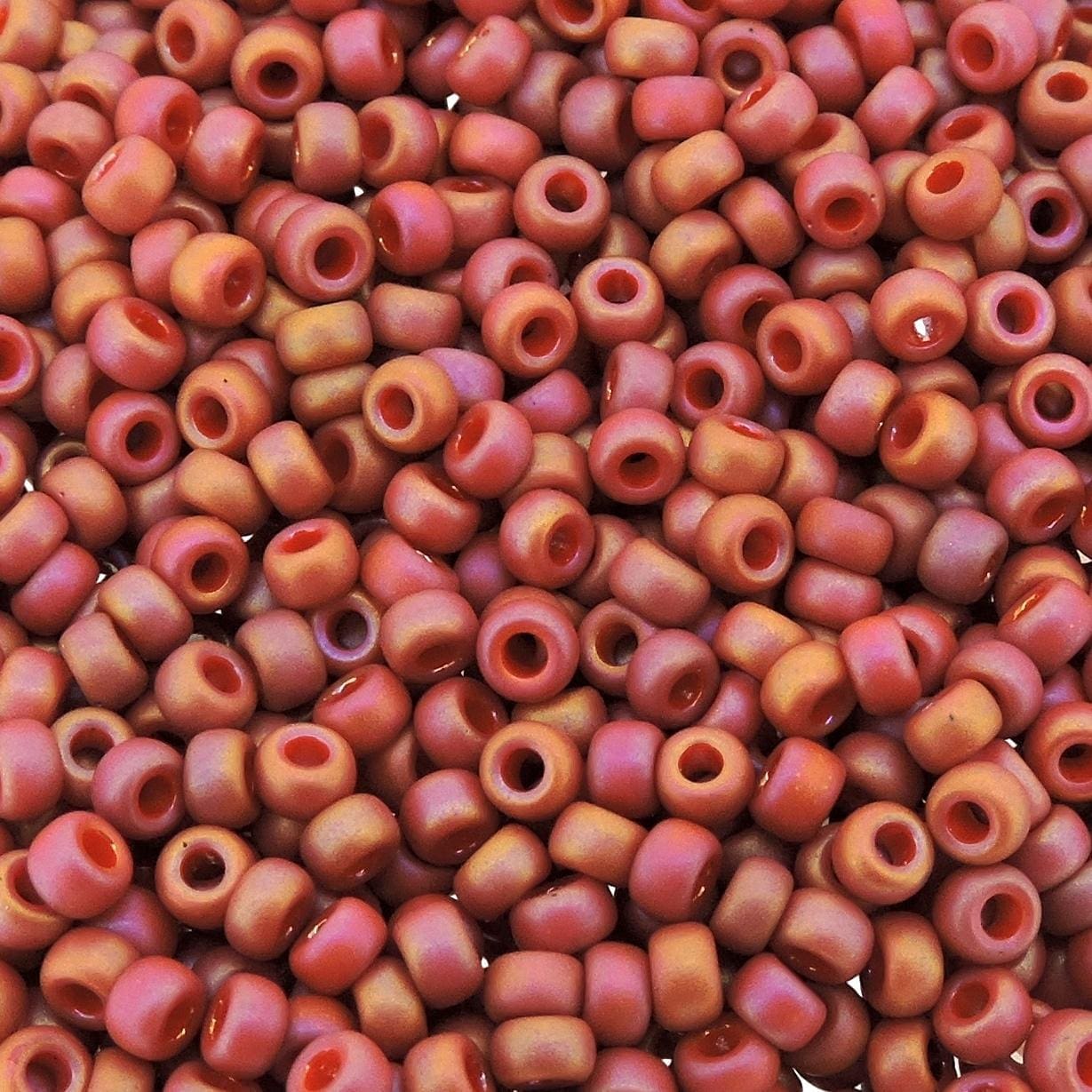 Miyuki Round Seed Beads Size 8/0 Frosted Opaque Glazed Rainbow Cardinal 22GM