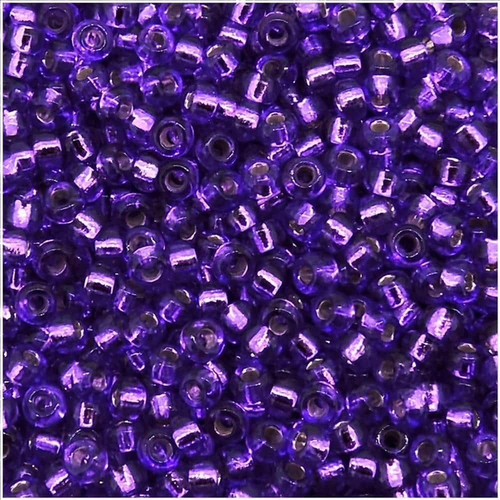 Miyuki Round Seed Beads Size 11/0 Silver Lined Magenta 24GM