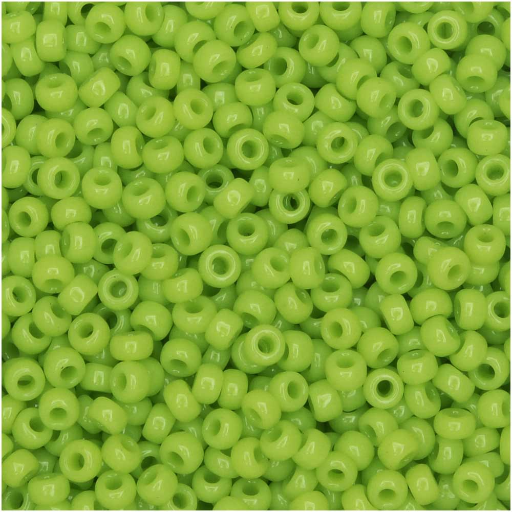 Miyuki Round Seed Beads Size 11/0 Opaque Chartreuse Green 24GM