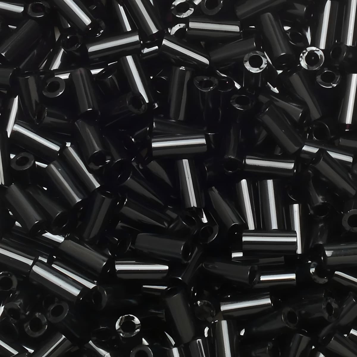 Miyuki Bugle Beads Size #1, 3mm 19.5GM Opaque Black