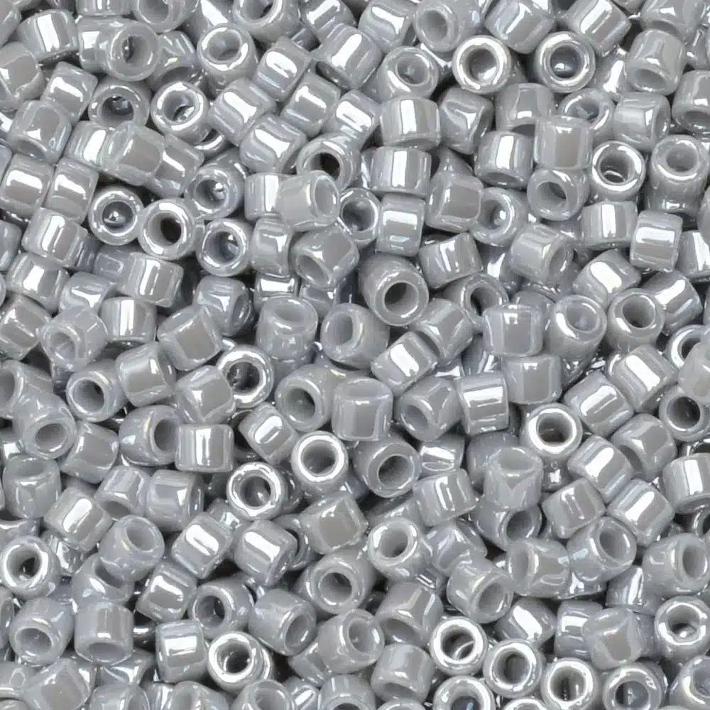 DB1570 Miyuki Delica Seed Beads 11/0 Opaque Ghost Gray Luster 7.2GM