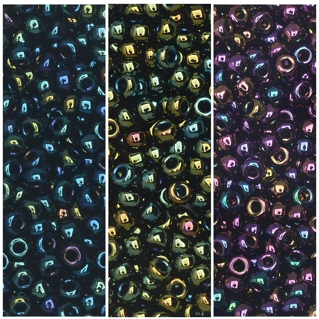 Set of 3 Colors 69GM Miyuki Seed Beads Size 11/0 Metallic Iris Collection