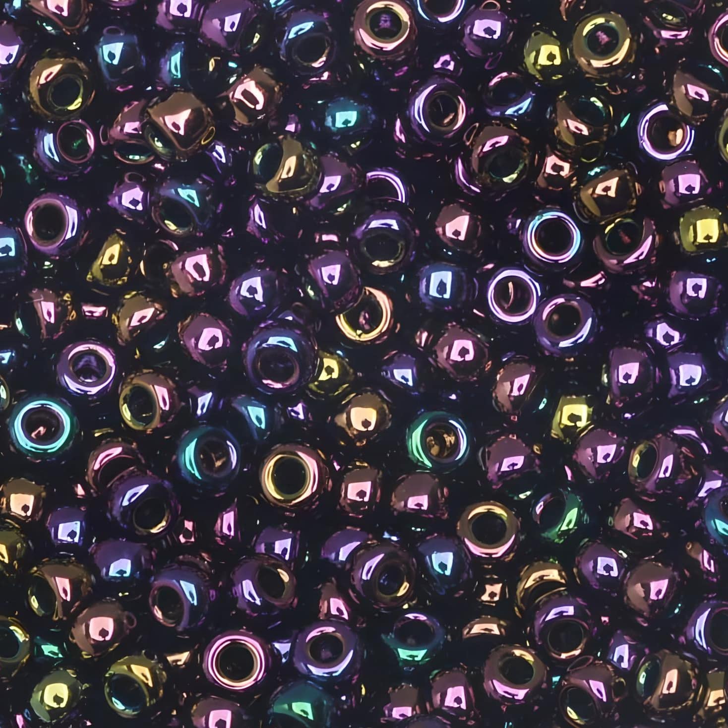 Miyuki Round Seed Beads Size 11/0 Metallic Purple Iris 24GM
