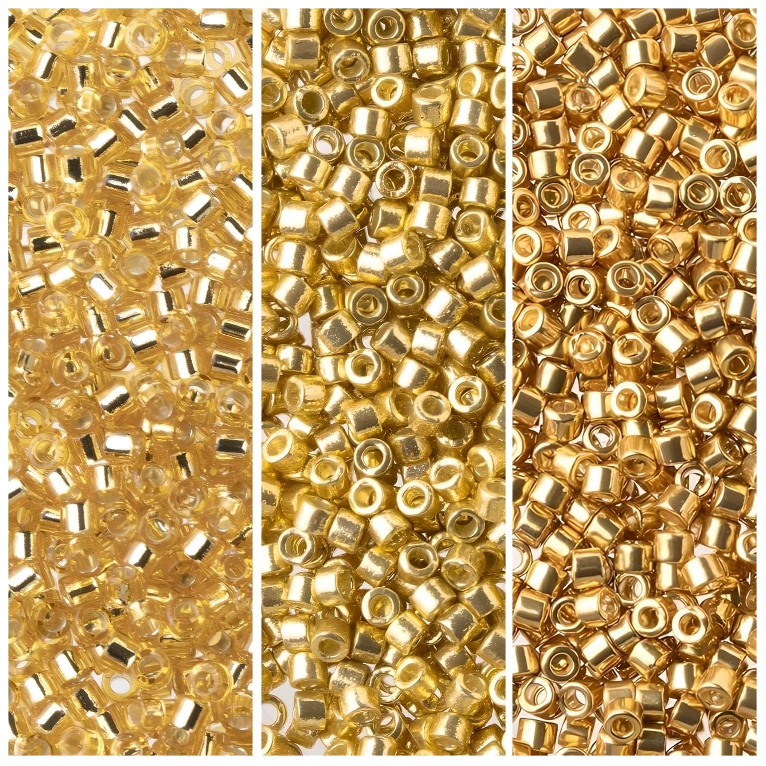 Set of 3 Colors, 21GM Miyuki Delica Seed Beads Size 11/0 DB042 DB410 DB1832