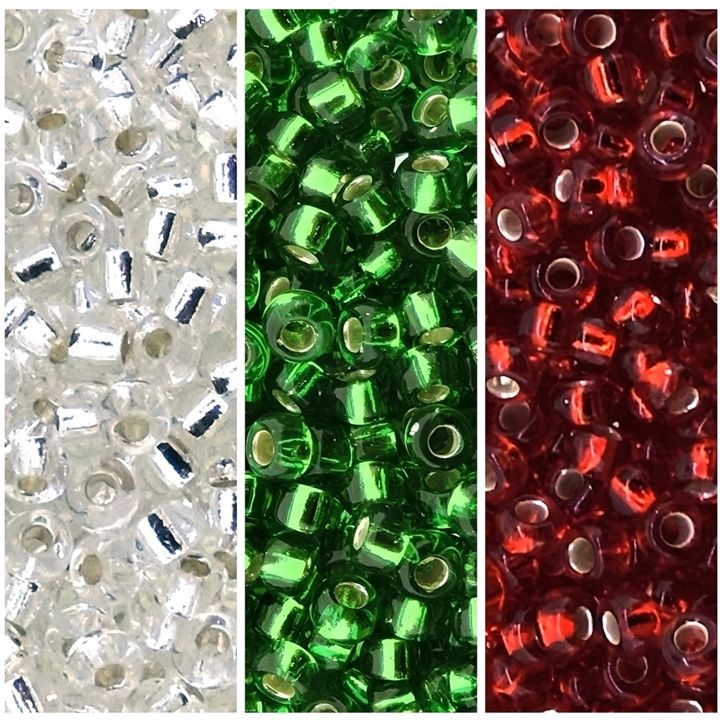 Set of 3 Colors 69GM Miyuki Seed Beads Size 11/0 Christmas Collection