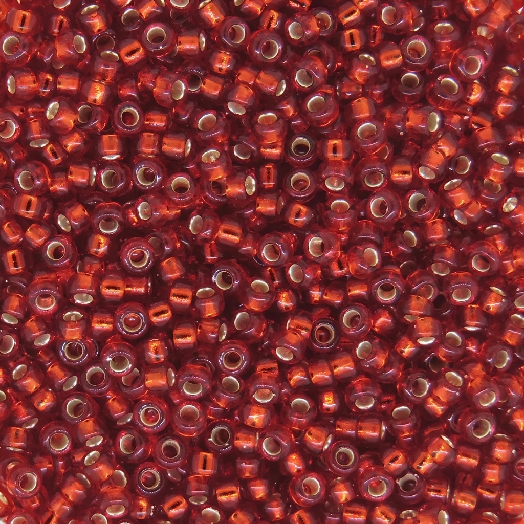 Miyuki Round Seed Beads 15/0 Silver Lined Ruby Red 8.2GM