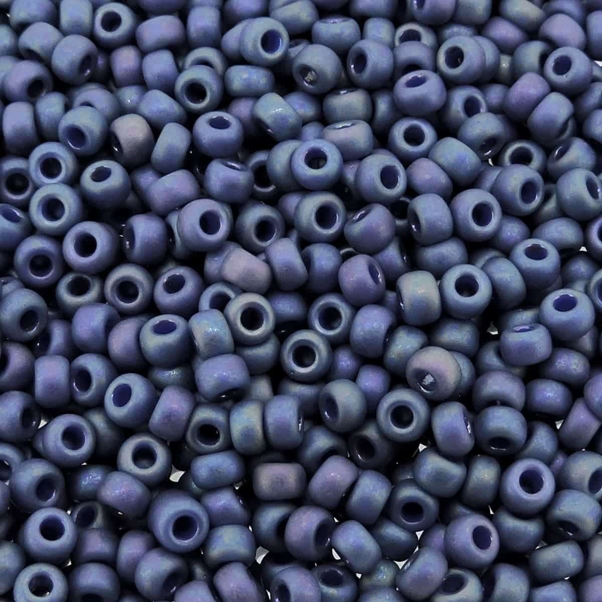 Miyuki Round Seed Beads Size 8/0 Frosted Opaque Glazed Rainbow Nebula Blue