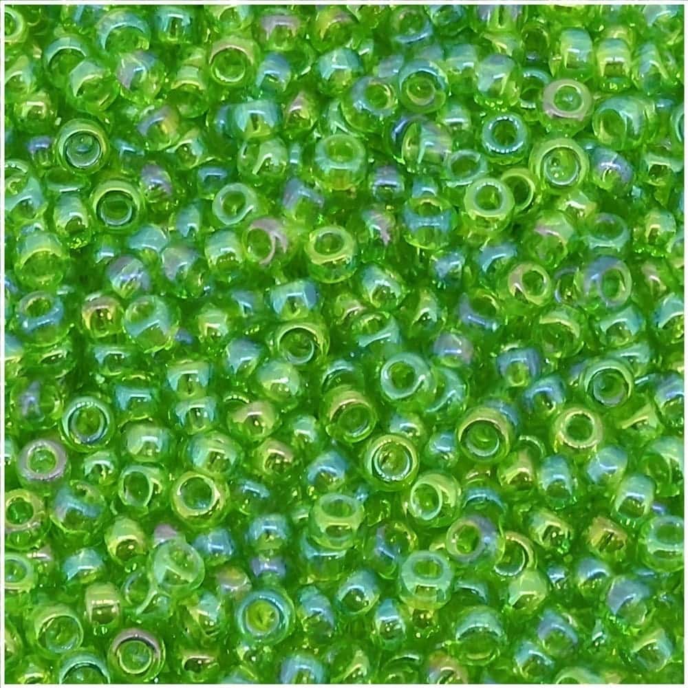 Miyuki Round Seed Beads Size 11/0 Light Green AB 24GM