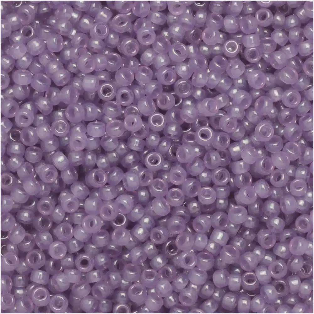 Miyuki Round Seed Beads 15/0 Alabaster Luster Lavender 8.2GM