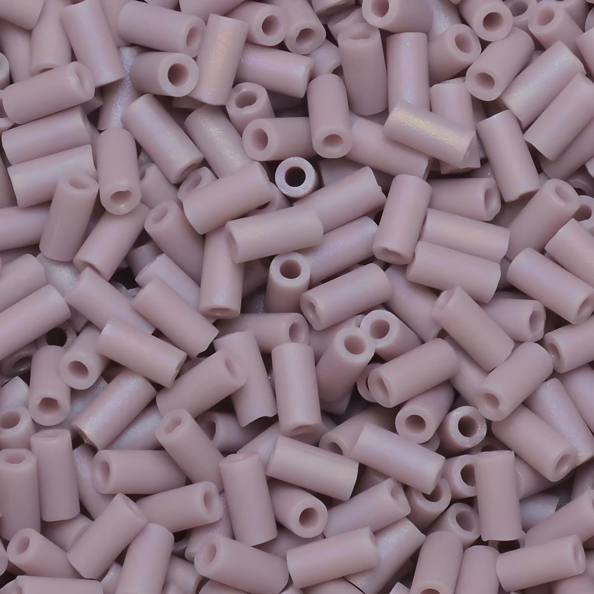 Miyuki Bugle Beads Size #1, 3mm 19.5GM Matte Mauve AB