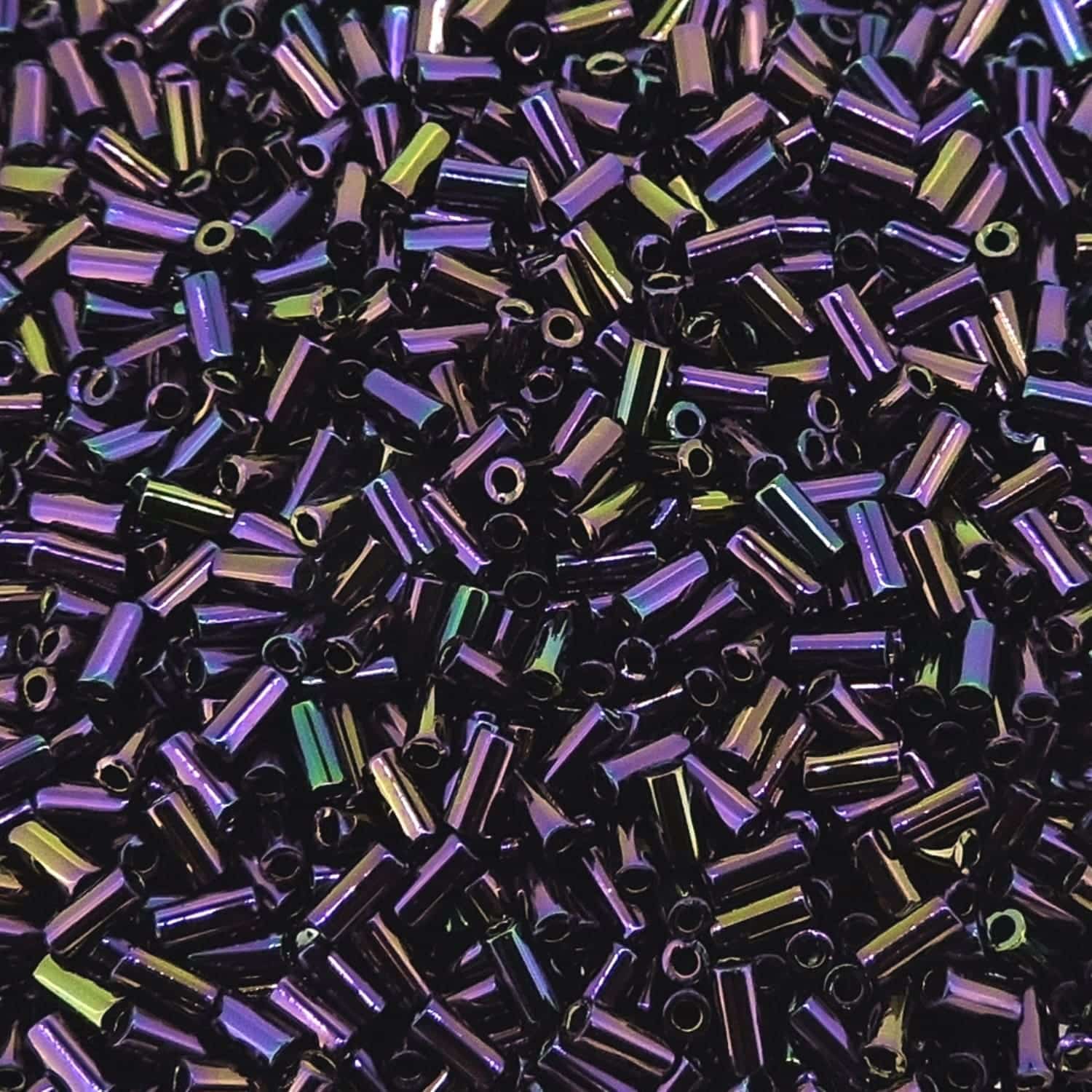 Miyuki Bugle Beads Size #1, 3mm 19.5GM Purple iris