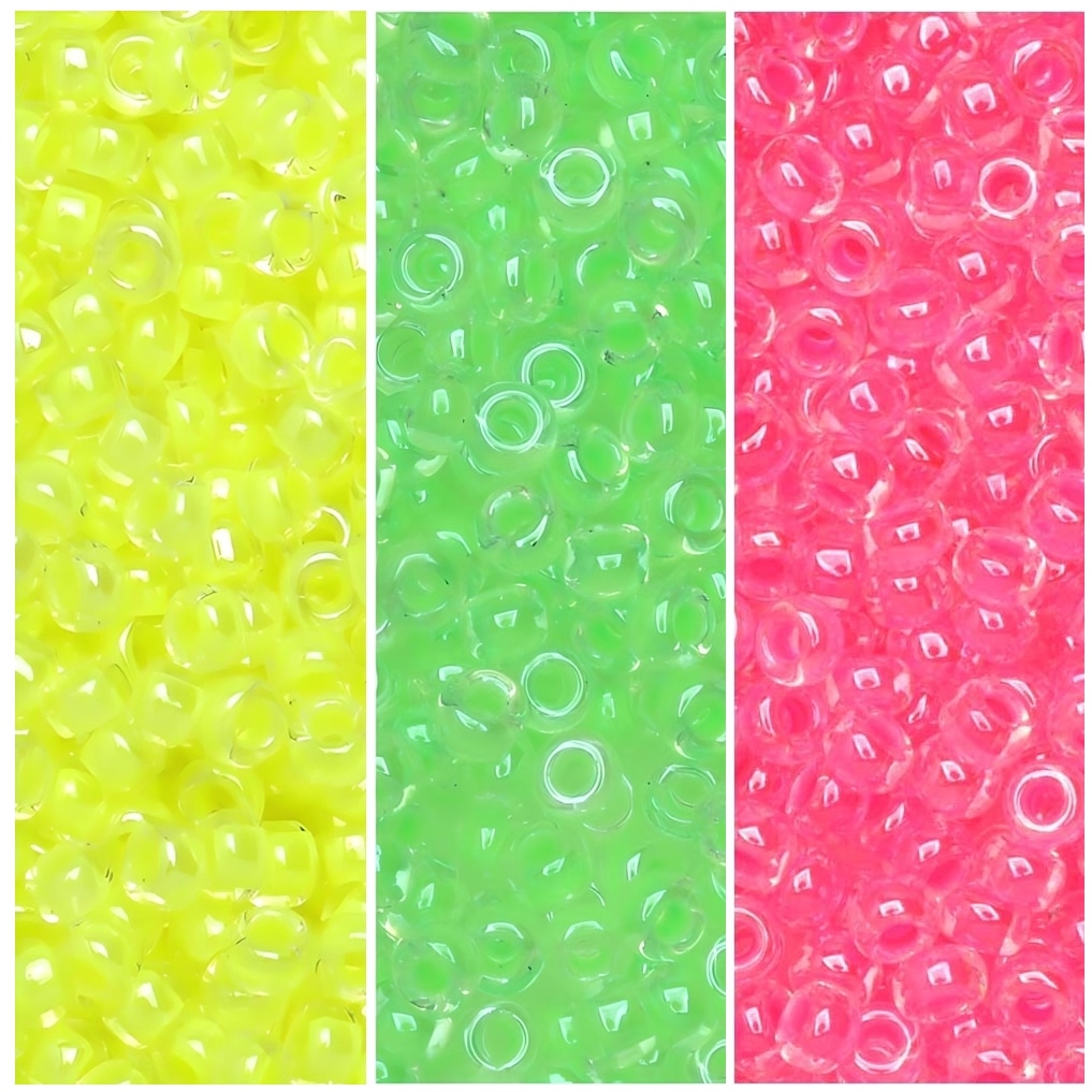 Set of 3 Colors 69GM Miyuki Seed Beads Size 11/0 Luminous Highlighter Collection Classic