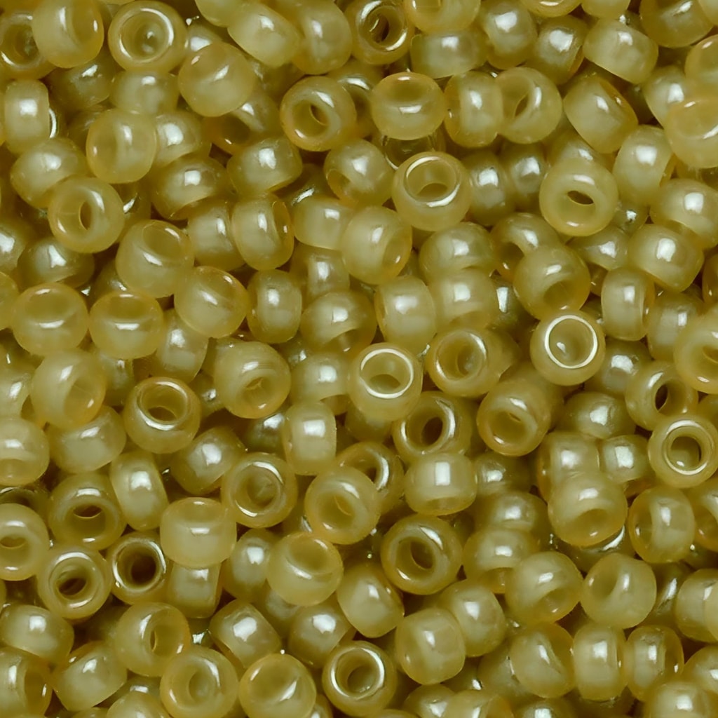 Miyuki Round Seed Beads Size 11/0 Alabaster Luster Celery 22GM