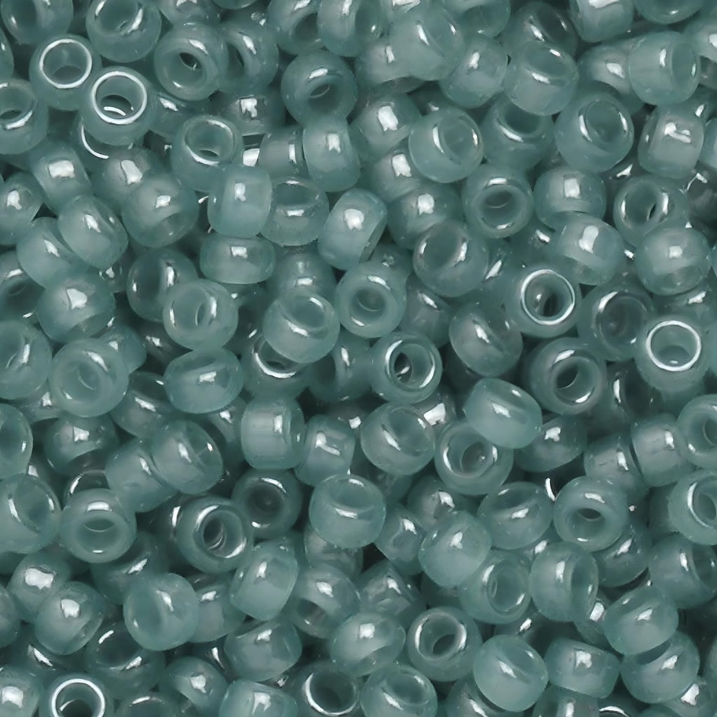 Miyuki Round Seed Beads Size 11/0 Alabaster Luster Eucalyptus 22GM