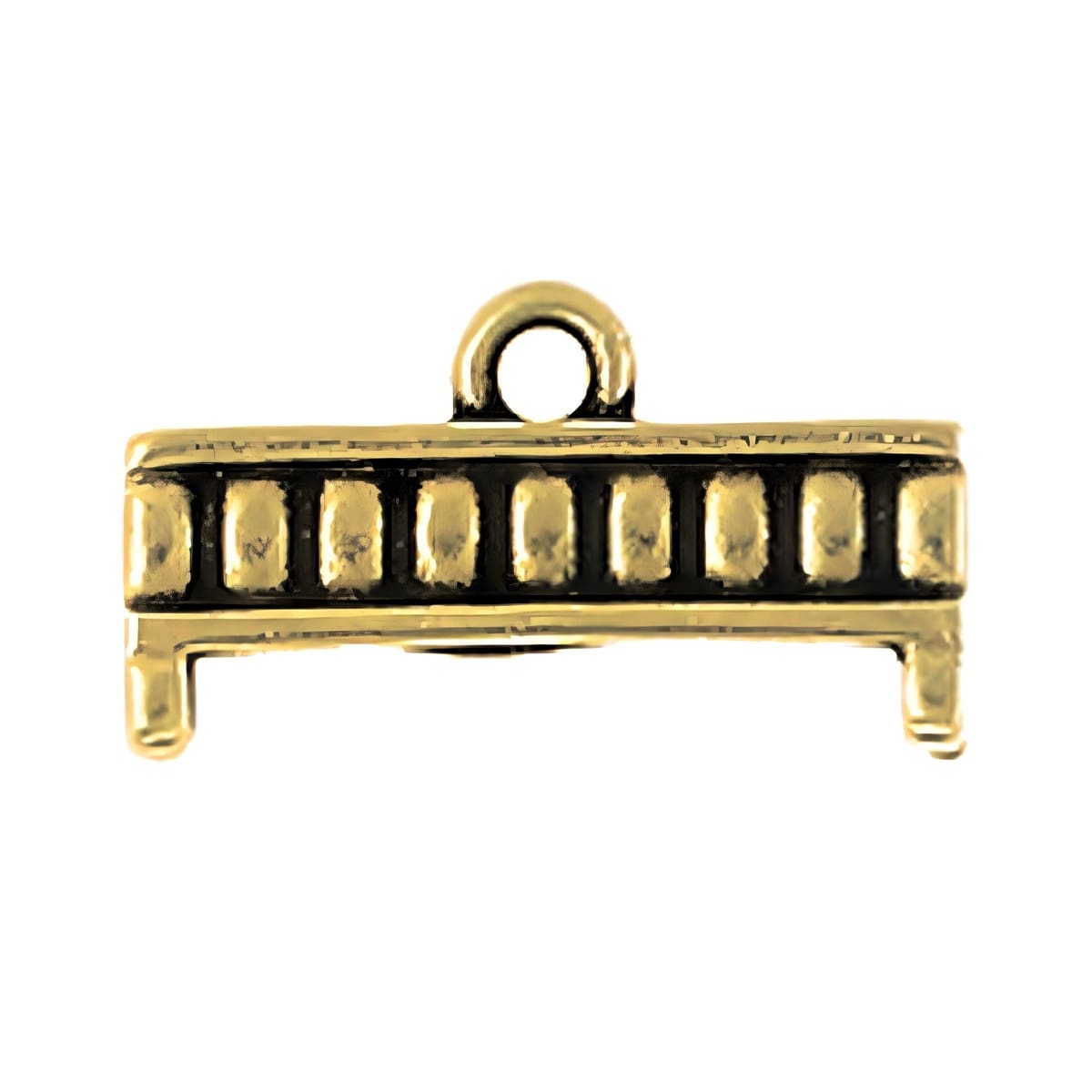 Cymbal Bead End Kouroupa for Delica Beads 2pcs Antique Brass